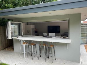 Opened Bi Fold Windows
