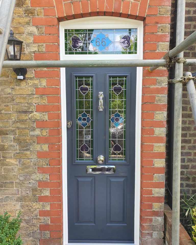 Bespoke Front Door With Stained Glass CS Windows
