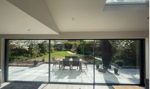 finished aluminium sliding doors