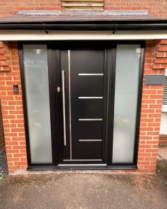 new modern replaced door