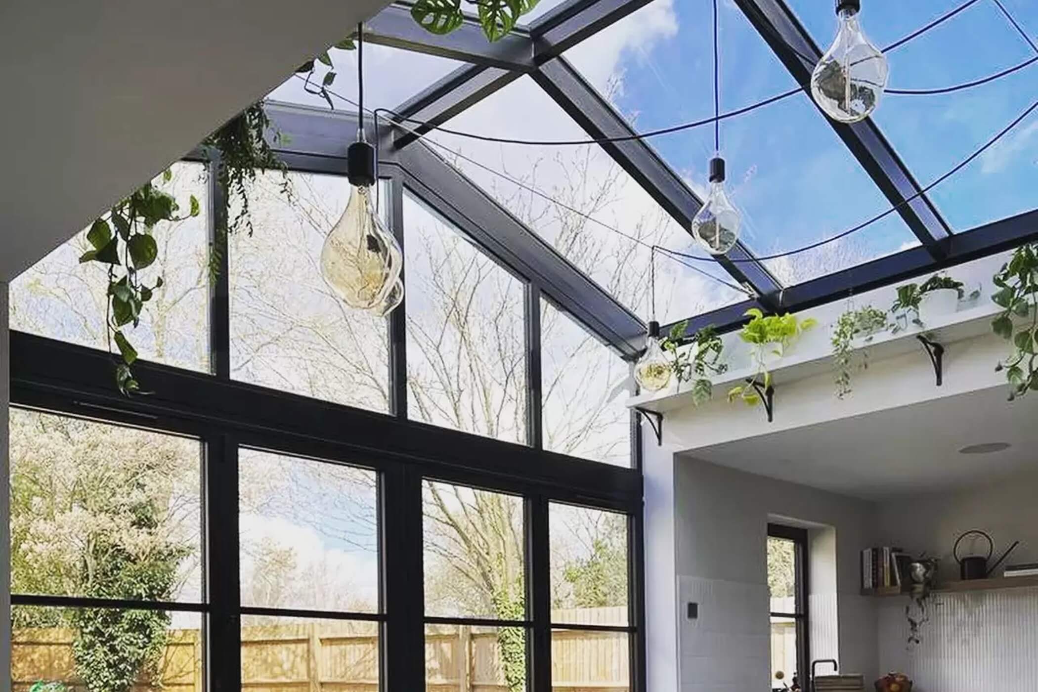 Lights for a shop conservatory roof