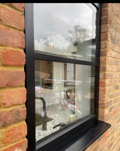 black steel window