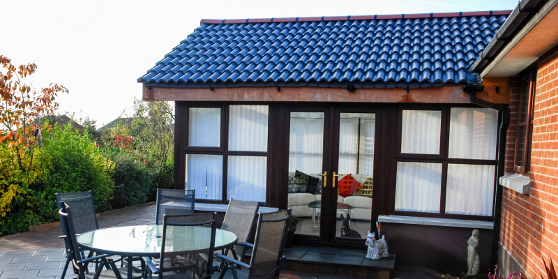 Conservatory roof and table