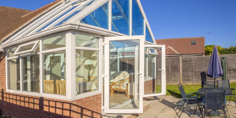 Doors open conservatory