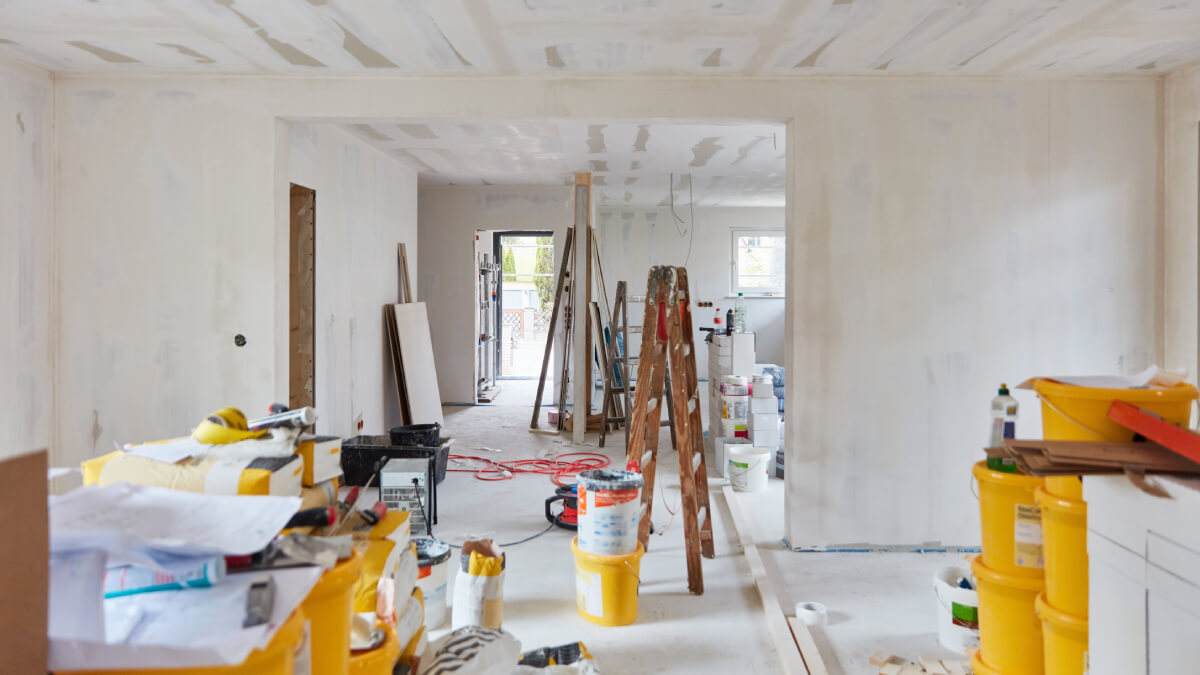 Home during renovation