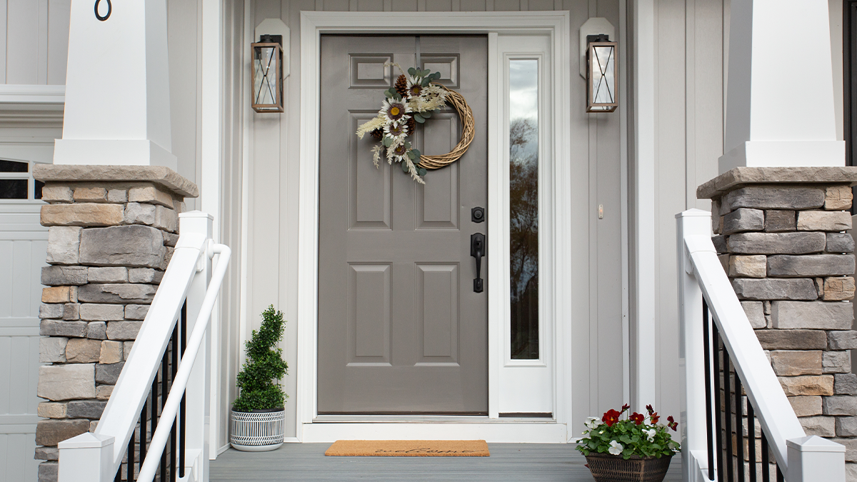Grey modern door
