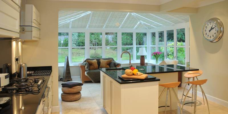 Modern kitchen diner conservatory